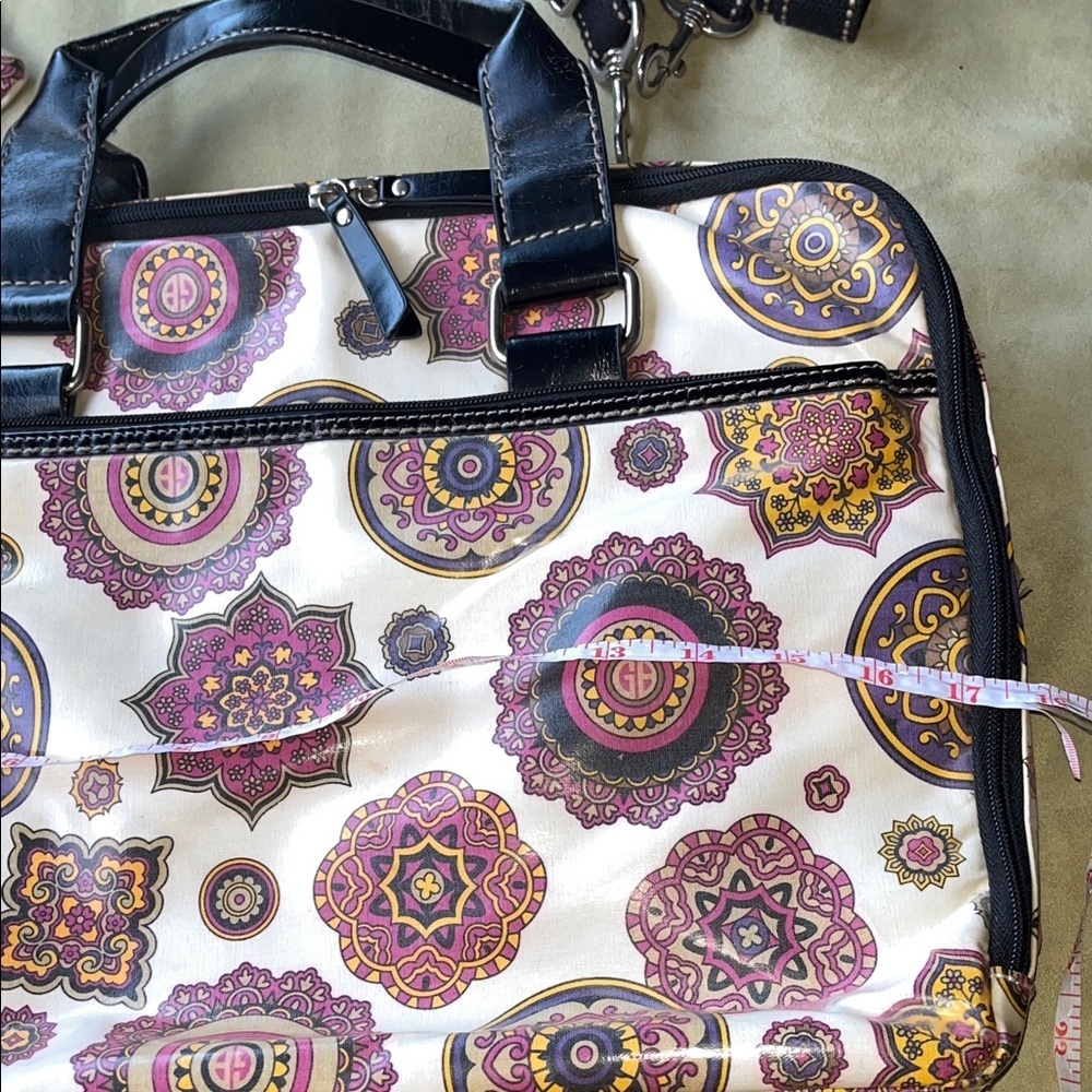 Giani Bernini Multicolor Patterned Laptop Bag with Black Handles - Picture 7 of 16